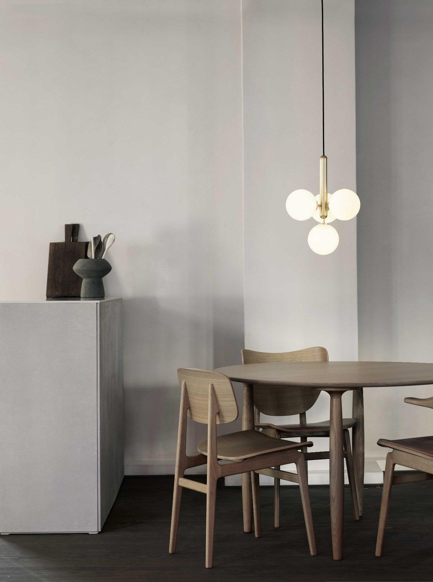 Luminae Glass Sphere Pendant Light Modern Nordic Hanging Lamp for Kitchen and Dining Room