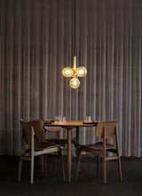 Luminae Glass Sphere Pendant Light Modern Nordic Hanging Lamp for Kitchen and Dining Room