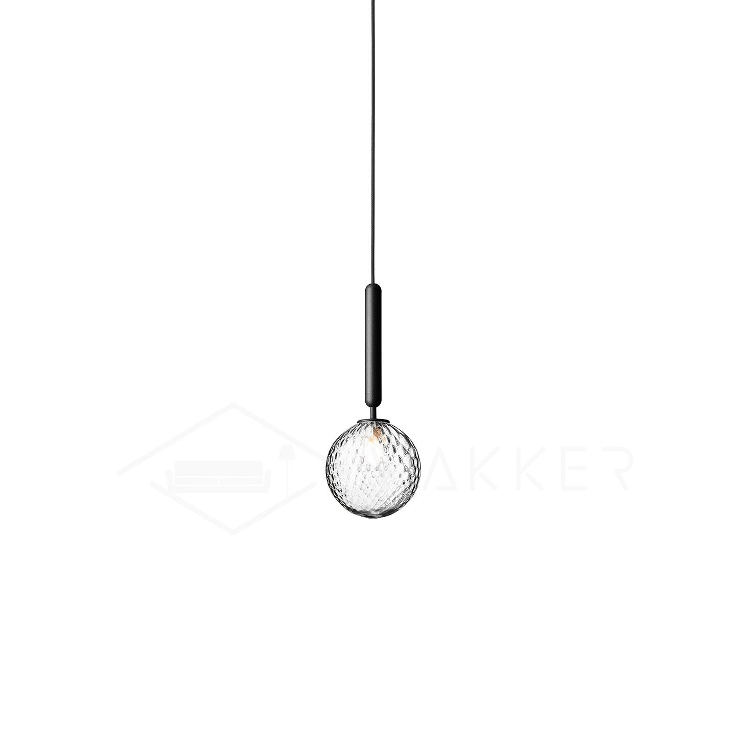 Luminae Glass Sphere Pendant Light Modern Nordic Hanging Lamp for Kitchen and Dining Room