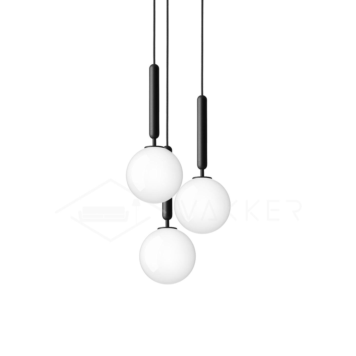 Luminae Glass Sphere Pendant Light Modern Nordic Hanging Lamp for Kitchen and Dining Room