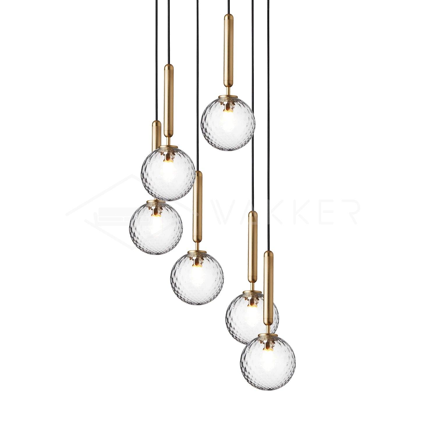 Luminae Glass Sphere Pendant Light Modern Nordic Hanging Lamp for Kitchen and Dining Room