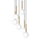 Luminae Glass Sphere Pendant Light Modern Nordic Hanging Lamp for Kitchen and Dining Room