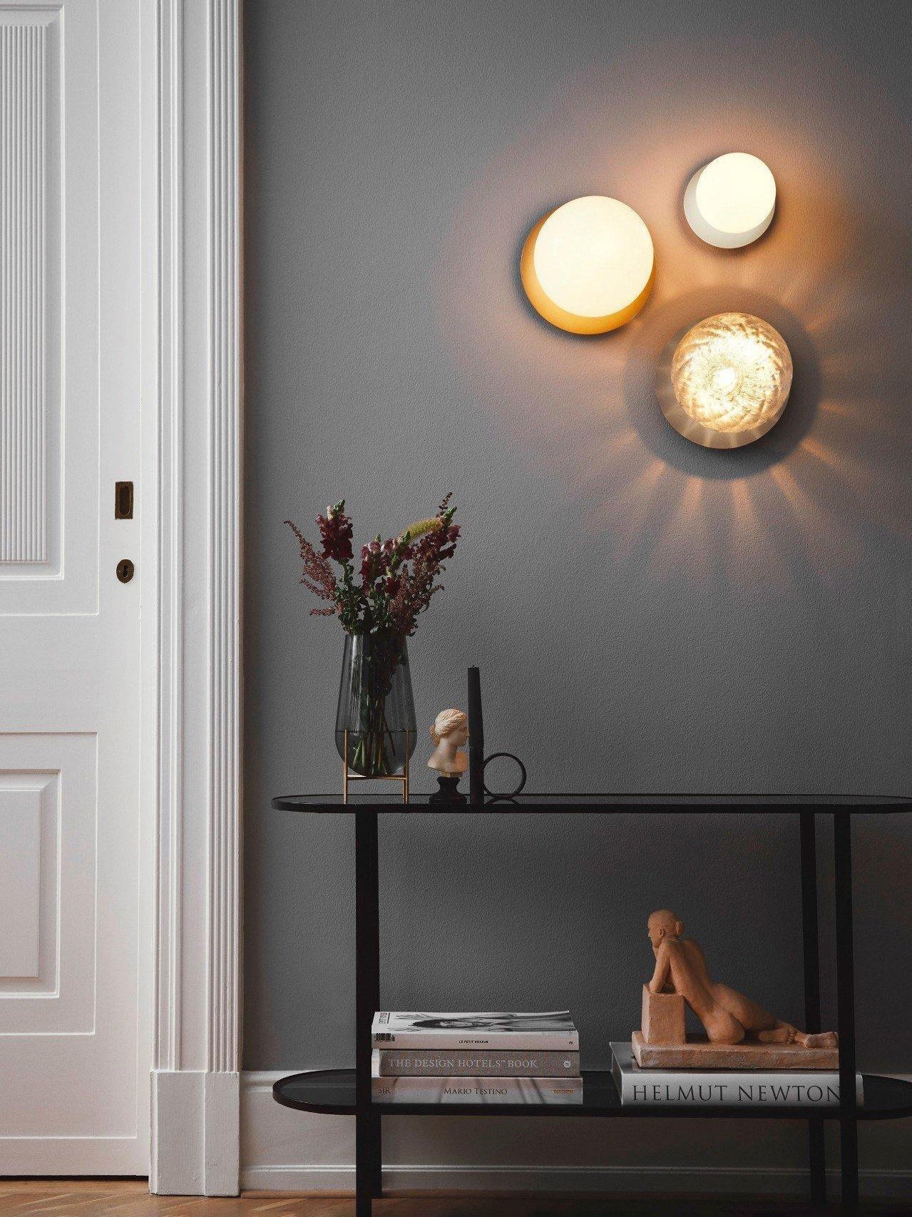 Lunara Modern Glass Globe Wall Sconce and Ceiling Light for Entryway or Hallway