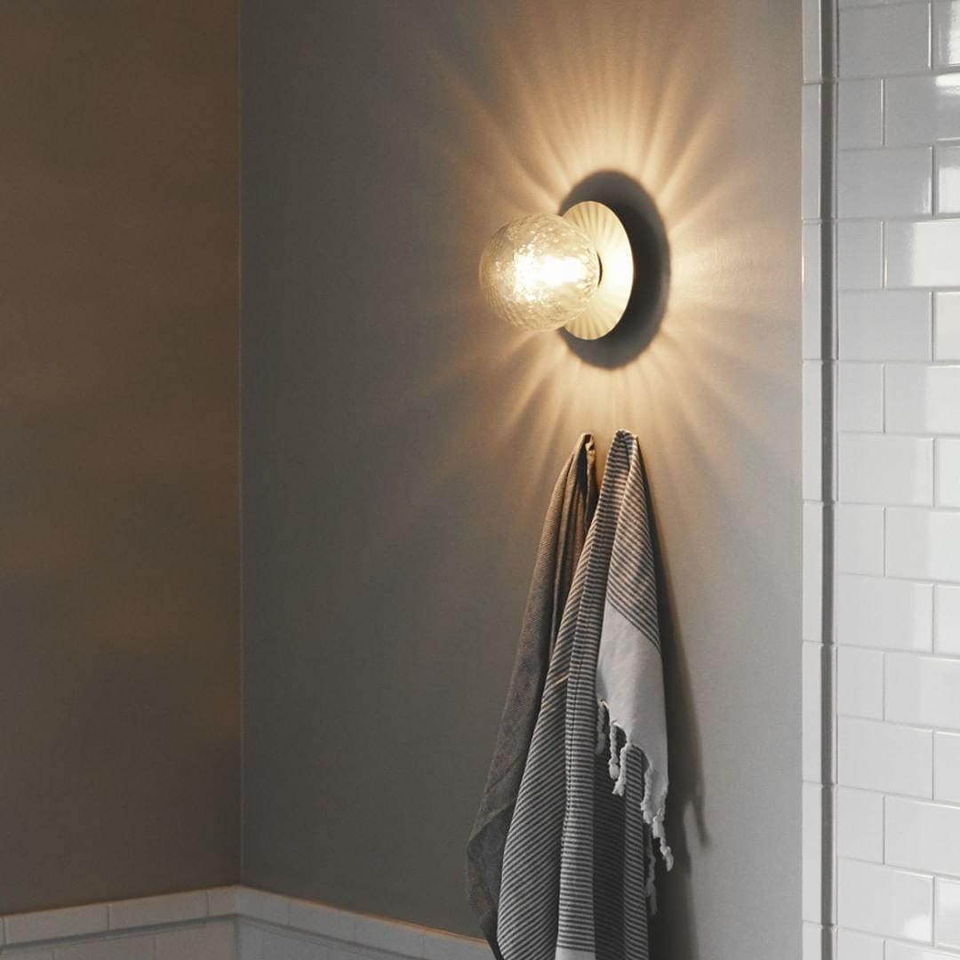 Lunara Modern Glass Globe Wall Sconce and Ceiling Light for Entryway or Hallway