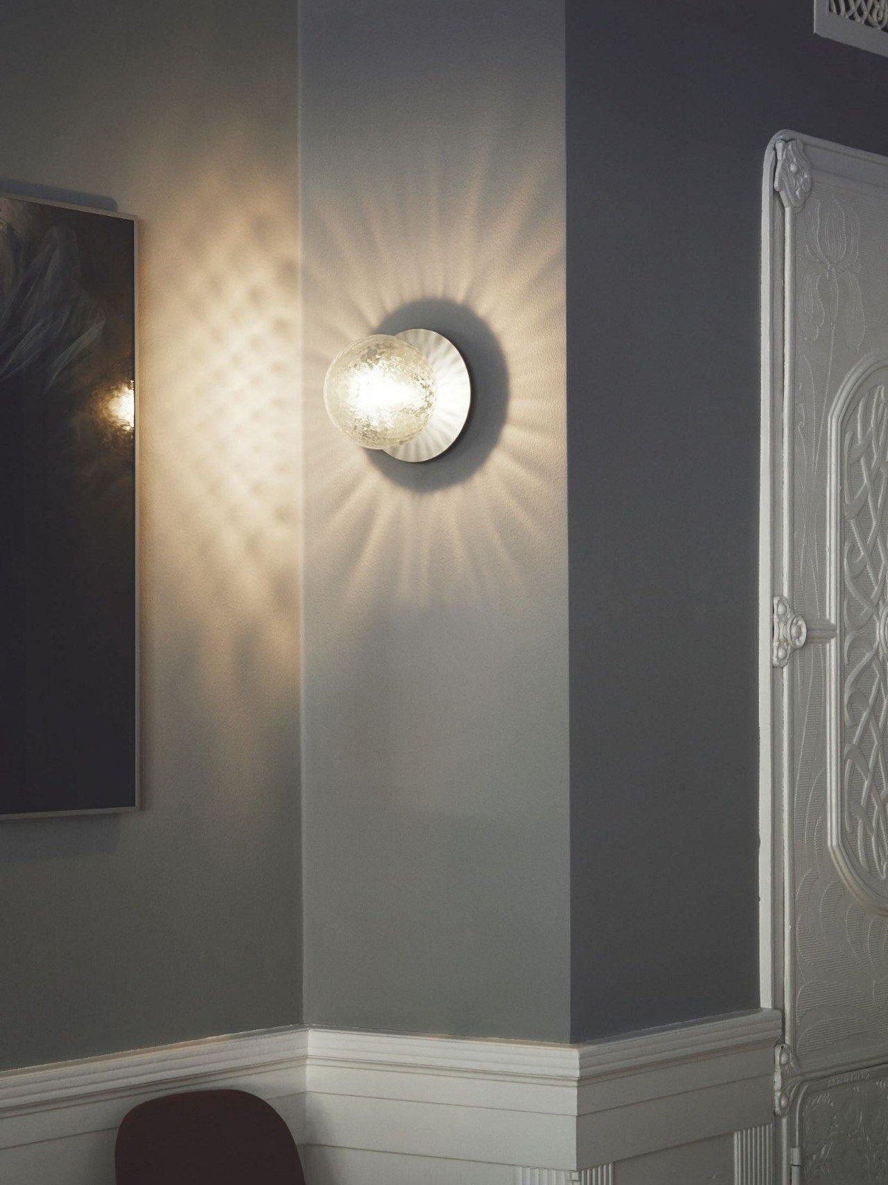 Lunara Modern Glass Globe Wall Sconce and Ceiling Light for Entryway or Hallway