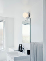 Lunara Modern Glass Globe Wall Sconce and Ceiling Light for Entryway or Hallway