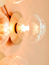 Lunara Modern Glass Globe Wall Sconce and Ceiling Light for Entryway or Hallway