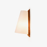 Lupe Minimalist Conical Rice Paper Wall Sconce with Walnut Wood Base Set of 2