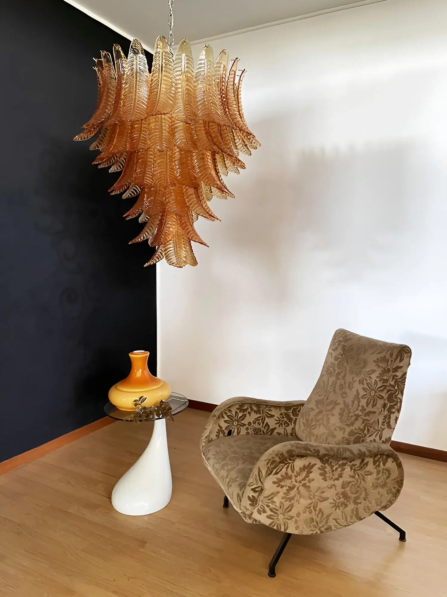 luxurious-murano-style-amber-glass-petal-chandelier-elegant-handcrafted-ceiling-light-fixture