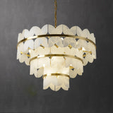 Luxury Alabaster Cloudscape Chandelier Brass Finished Modern Ceiling Pendant Fixture