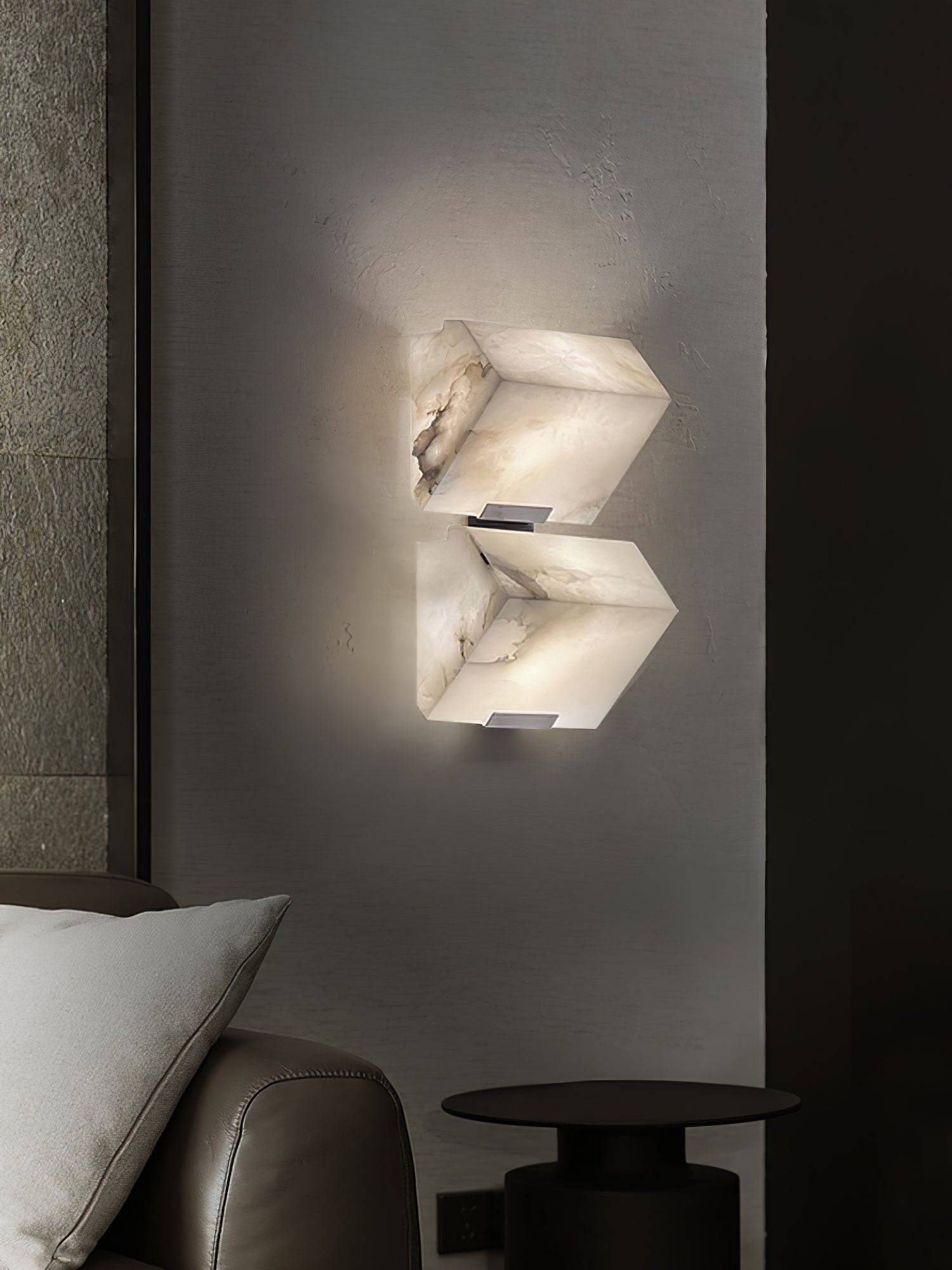 Luxury Alabaster LED Sconce Minimalist Wall Light for Staircase and Bedroom