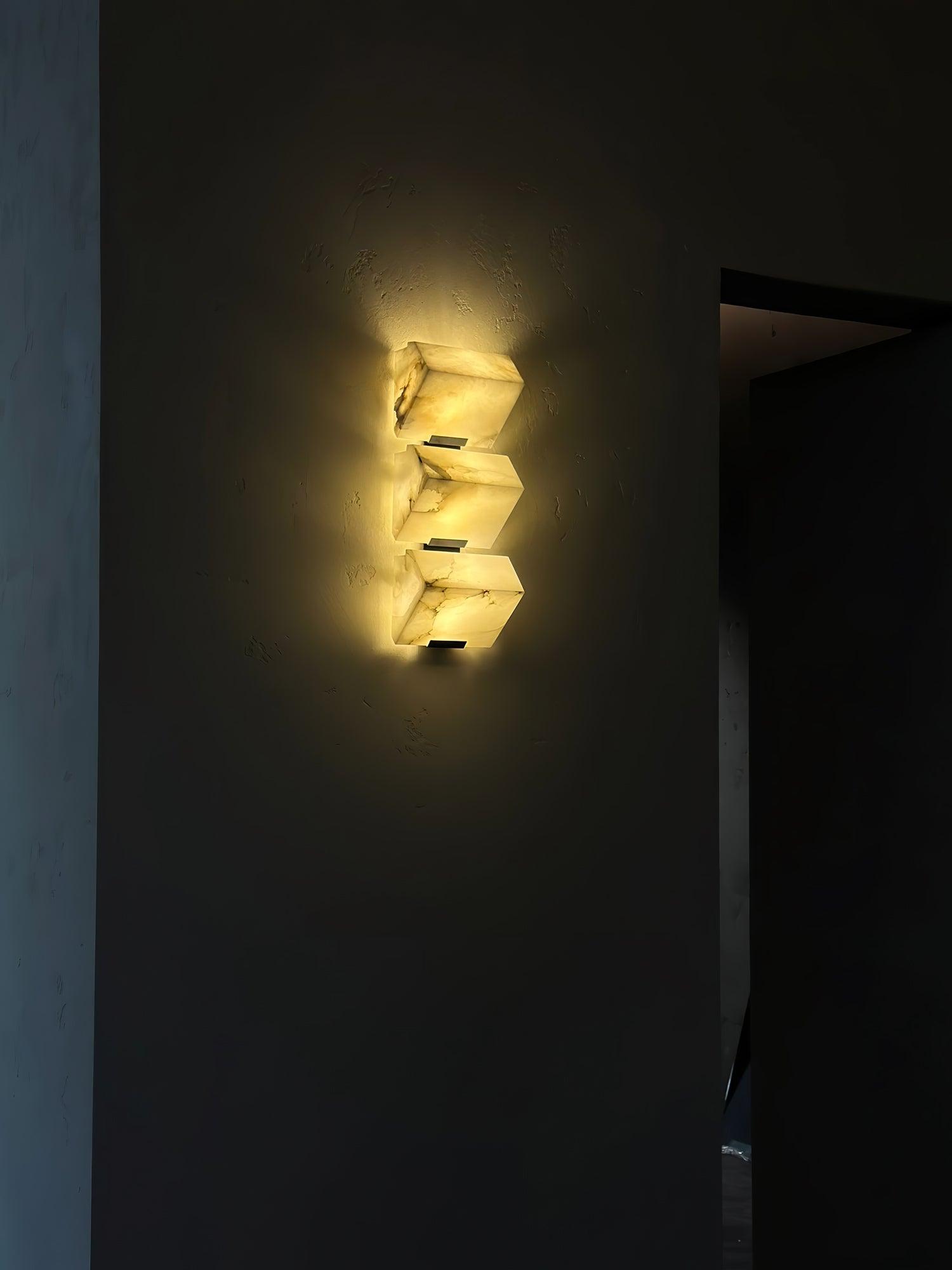 Luxury Alabaster LED Sconce Minimalist Wall Light for Staircase and Bedroom