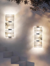 Luxury Alabaster LED Sconce Minimalist Wall Light for Staircase and Bedroom
