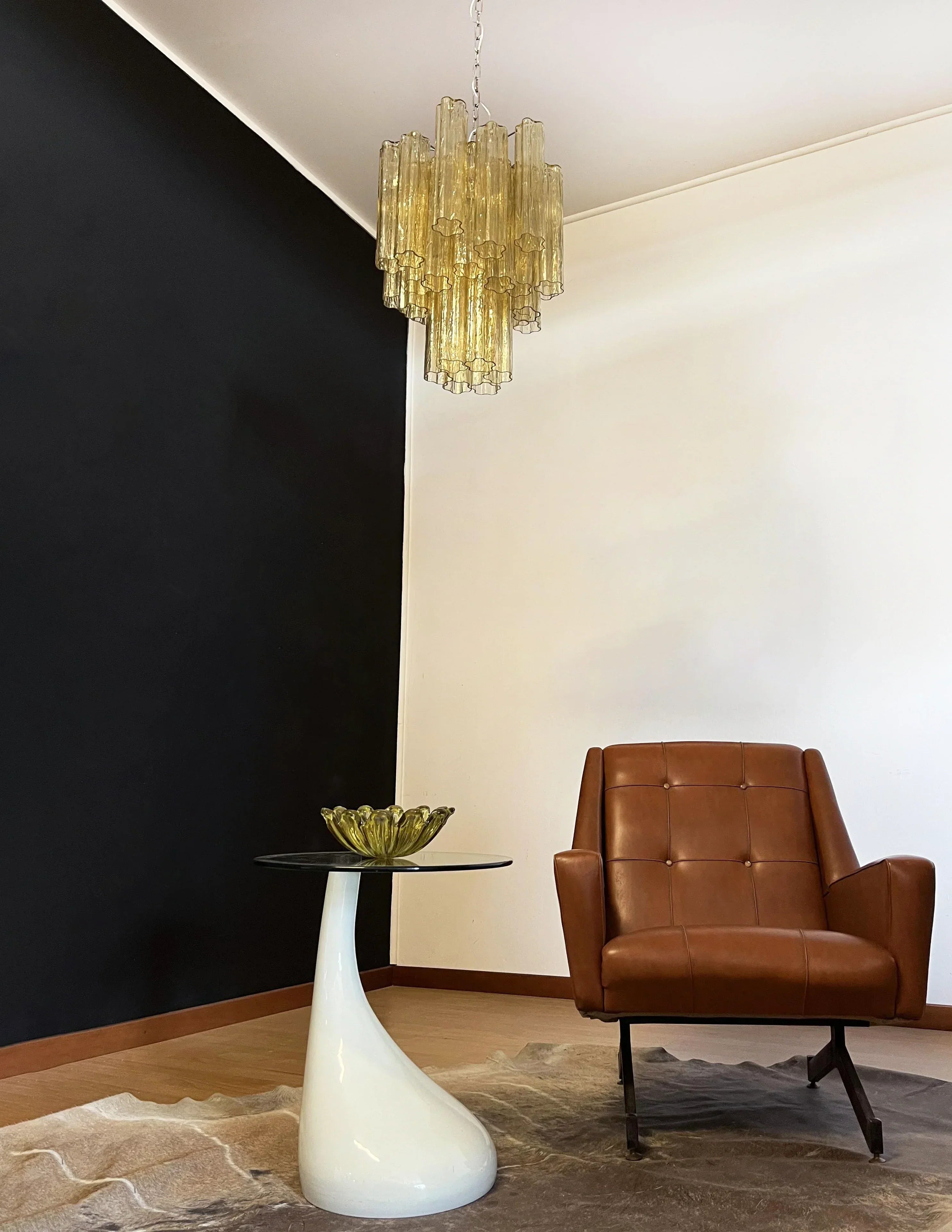 luxury-amber-glass-tube-chandelier-modern-murano-style-pendant-light-with-metal-frame