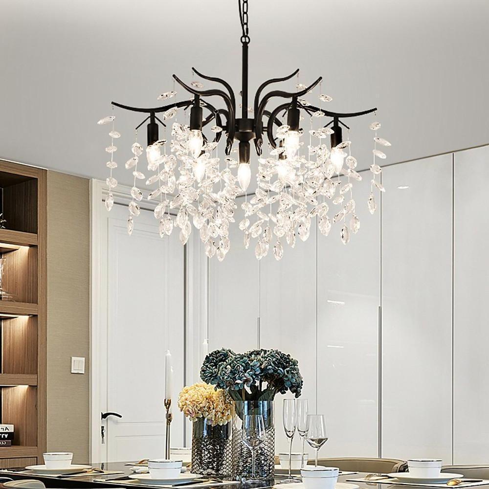 Luxury Antique Crystal 7 Light LED Artistic Chandelier for Kitchen Island and Dining Room