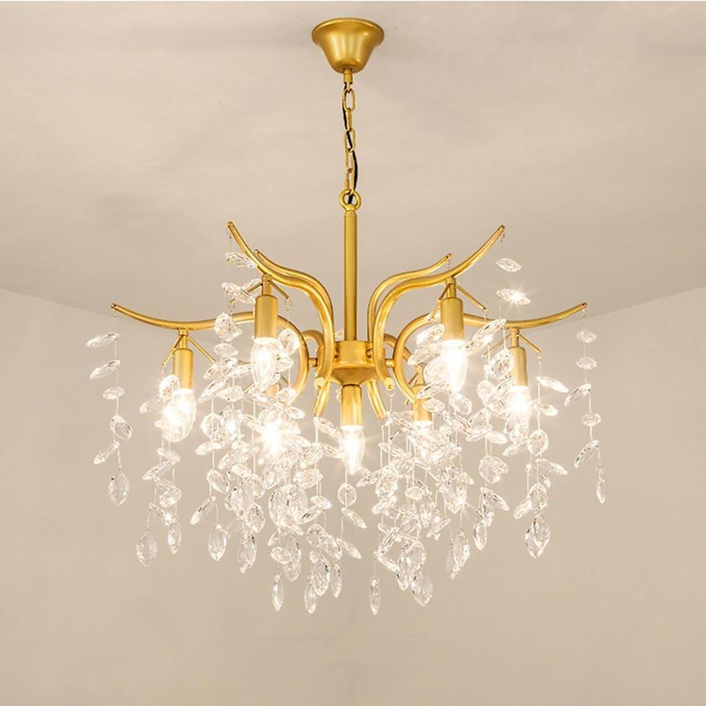 Luxury Antique Crystal 7 Light LED Artistic Chandelier for Kitchen Island and Dining Room