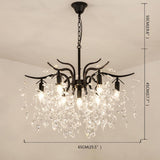 Luxury Antique Crystal 7 Light LED Artistic Chandelier for Kitchen Island and Dining Room