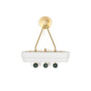 Luxury Art Deco Spate Wall Sconce with Marble Spheres and Opal Glass Shade