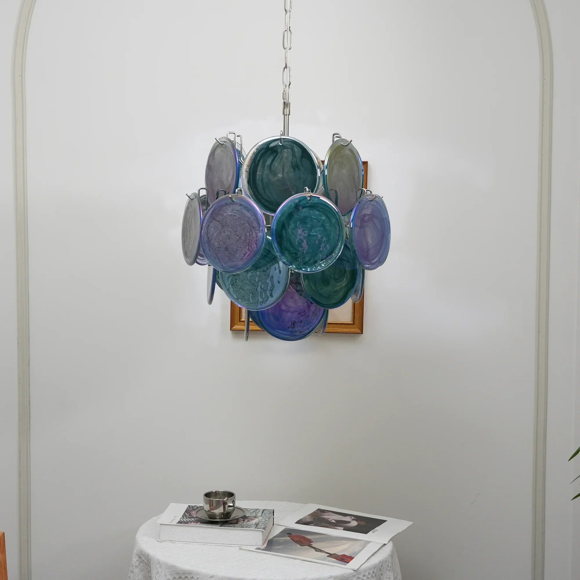 luxury-blue-murano-glass-disk-chandelier-vintage-style-lighting-for-dining-room