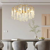 Luxury Bubble Crystal Raindrop Chandelier Modern Gold Tree Branch Hanging Light Fixture