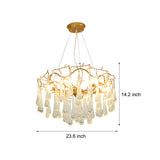 Luxury Bubble Crystal Raindrop Chandelier Modern Gold Tree Branch Hanging Light Fixture