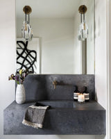 Luxury Chatelet Hand Carved Crystal and Polished Brass Wall Sconce Lighting