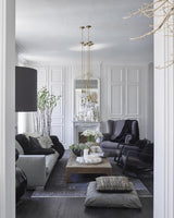 Luxury Clear Crystal Glass LED Pendant Lamp with Brass Fixture for Indoor Decor