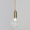 Luxury Clear Crystal Glass LED Pendant Lamp with Brass Fixture for Indoor Decor