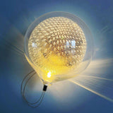 Luxury Copper Mesh and Clear Blown Glass Wall Sconce for Indoor Lighting
