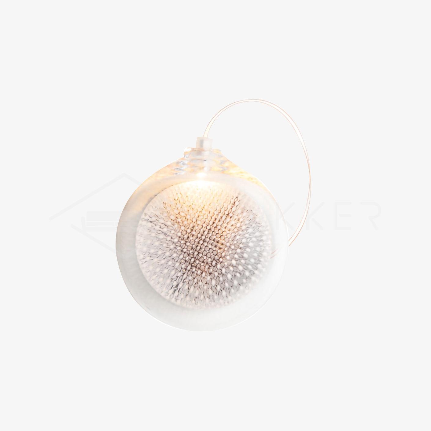Luxury Copper Mesh and Clear Blown Glass Wall Sconce for Indoor Lighting