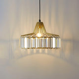 Luxury Crystal Glass Drum Chandelier Modern Ceiling Pendant Light in Gold or Black