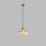 Luxury Crystal Glass Drum Chandelier Modern Ceiling Pendant Light in Gold or Black