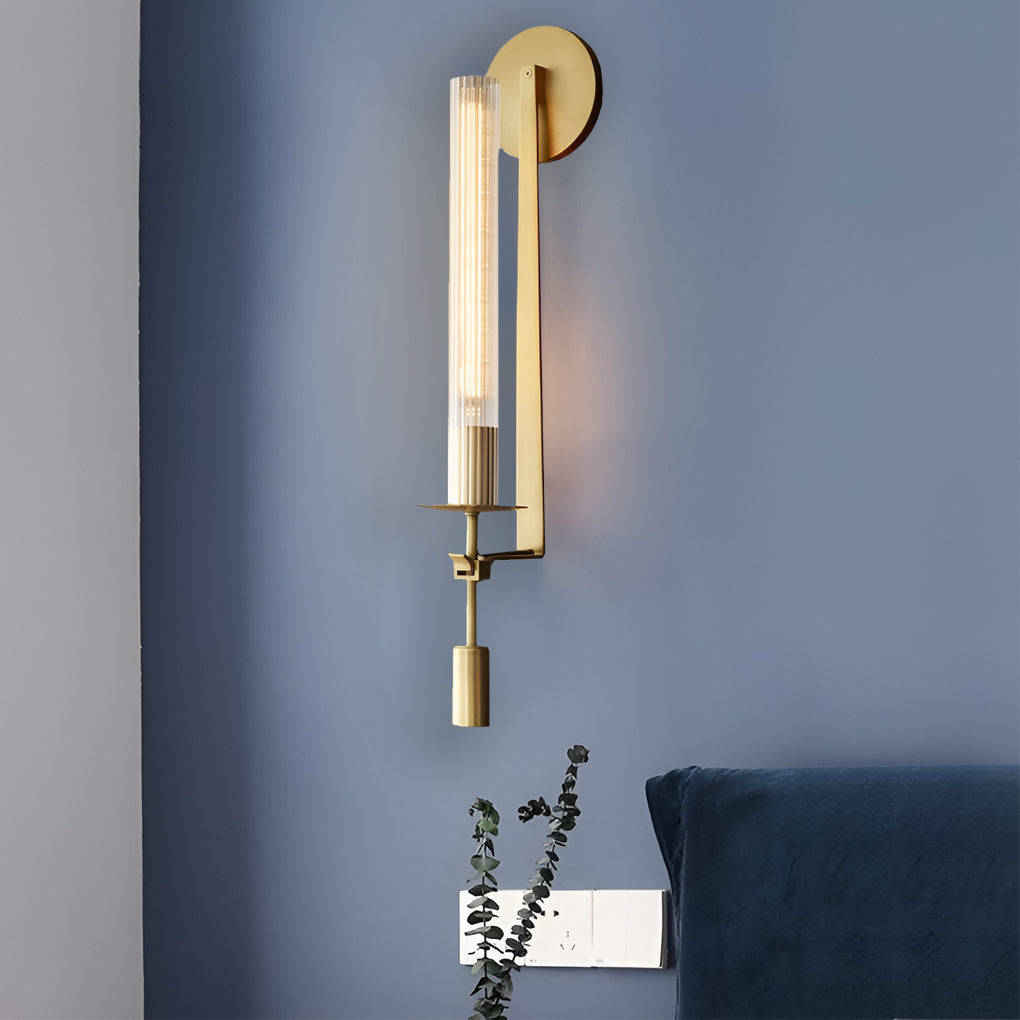 Luxury Crystal Glass Wall Sconce Postmodern E14 Indoor Lighting Fixture for Bedroom