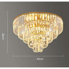 Luxury Crystal LED Ceiling Light Modern Flush Mount Metal Fixture for Dining and Living Room