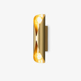 Luxury Diamonds Brass Wall Sconce Modern Textured Glass Vanity Light