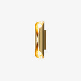 Luxury Diamonds Brass Wall Sconce Modern Textured Glass Vanity Light