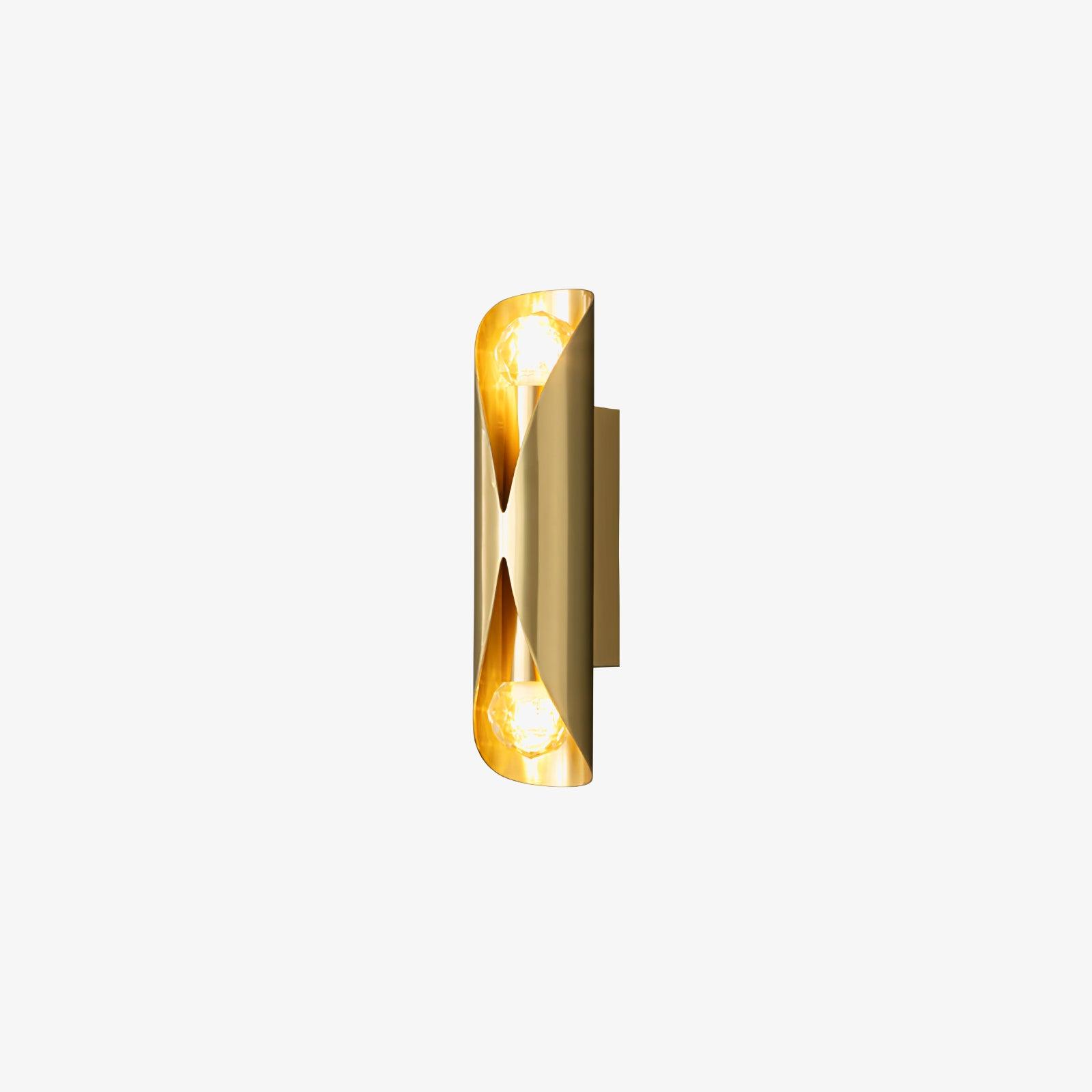 Luxury Diamonds Brass Wall Sconce Modern Textured Glass Vanity Light