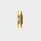 Luxury Diamonds Brass Wall Sconce Modern Textured Glass Vanity Light