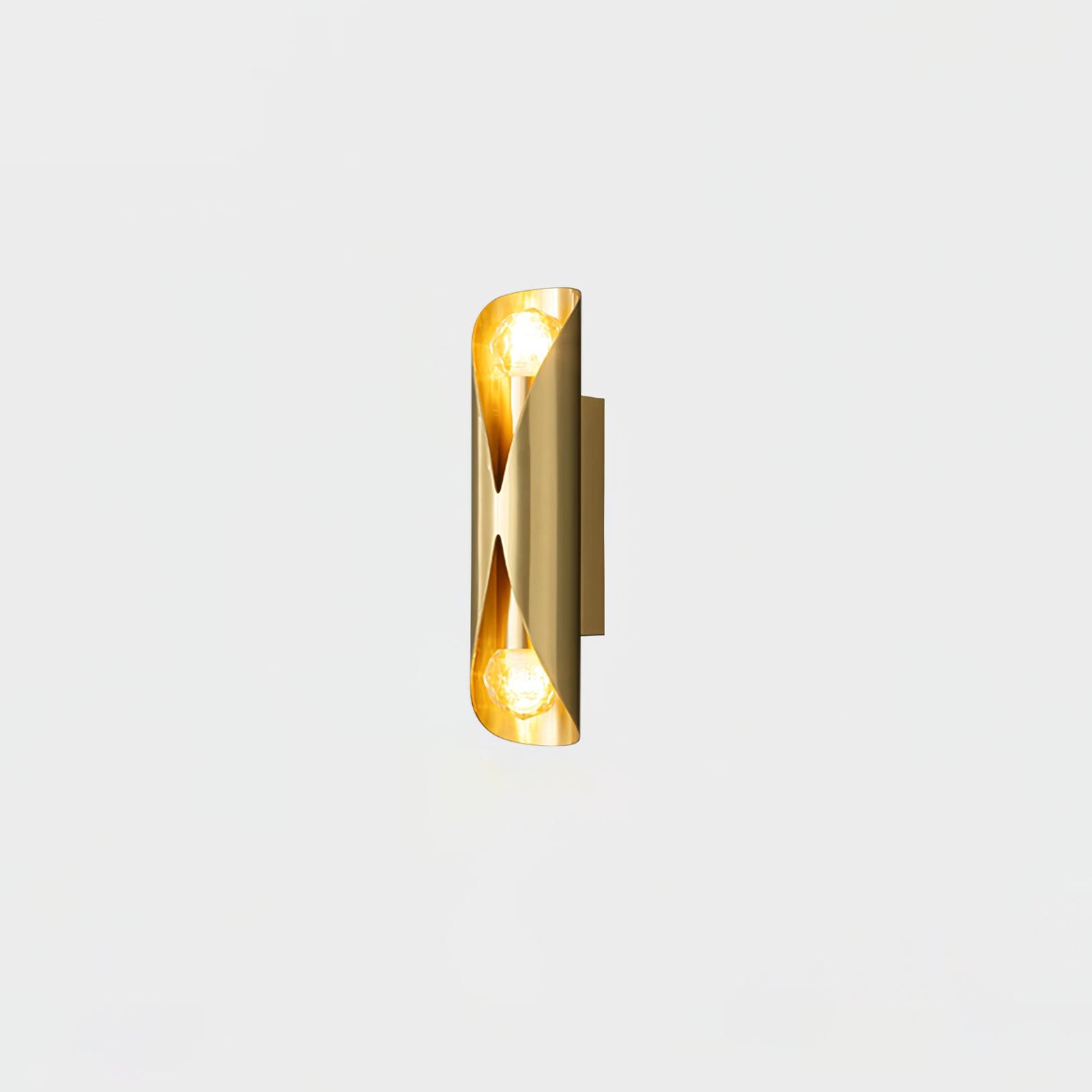 Luxury Diamonds Brass Wall Sconce Modern Textured Glass Vanity Light