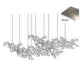 Luxury Double Layer Gingko Leaf Ceramic Crown Chandelier for Large Dining and Living Spaces