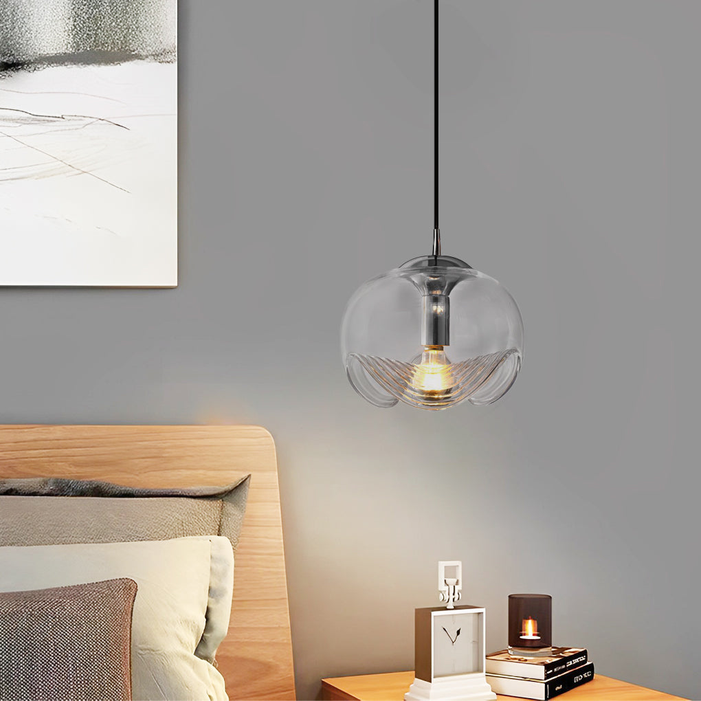 Luxury Electroplated Glass LED Pendant Light Modern Hanging Ceiling Lamp for Dining Room and Kitchen