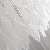Luxury French Style Glass Feather Wall Lamp with Three Step Dimming LED Lighting