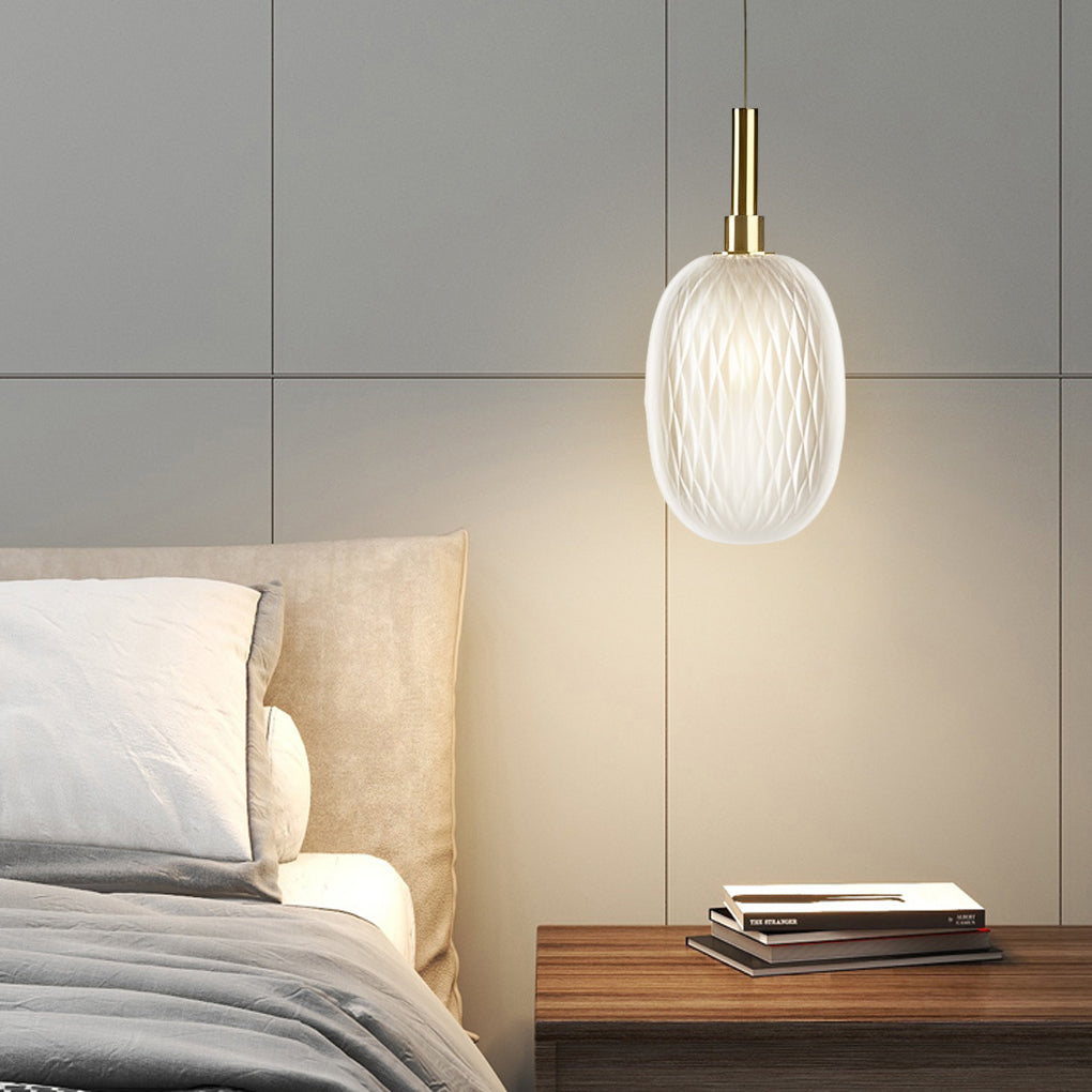 Luxury Glass Lantern Pendant Light Post Modern Iron Chandelier for Home Decor