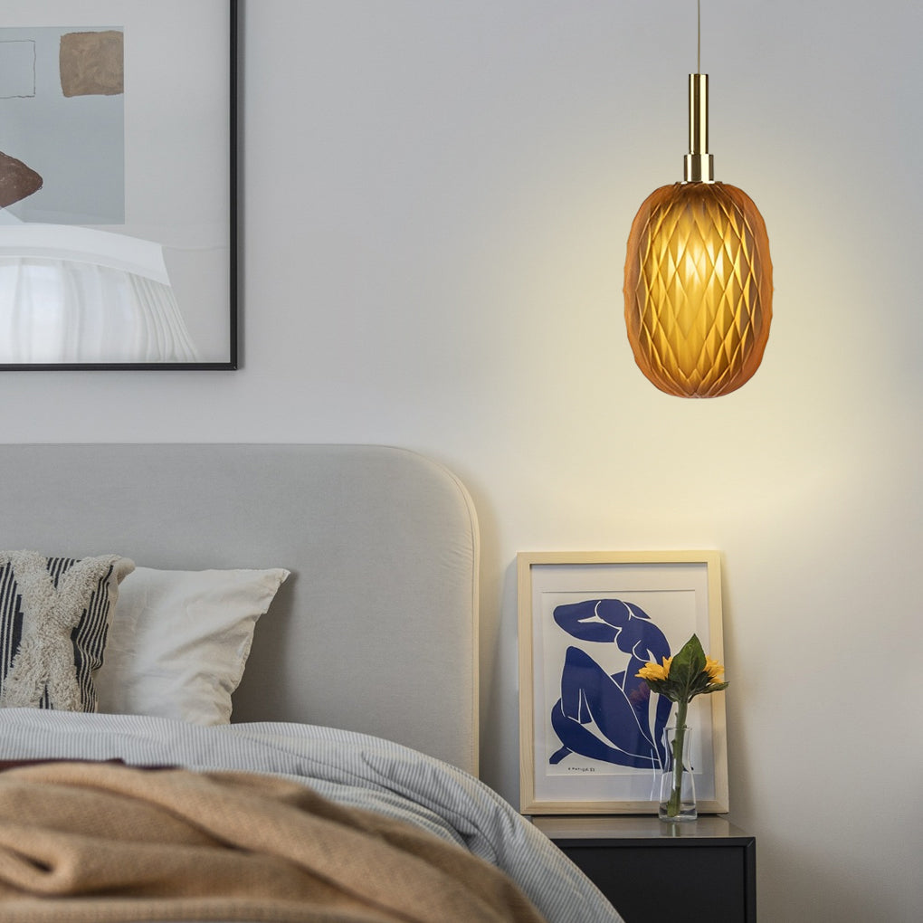 Luxury Glass Lantern Pendant Light Post Modern Iron Chandelier for Home Decor