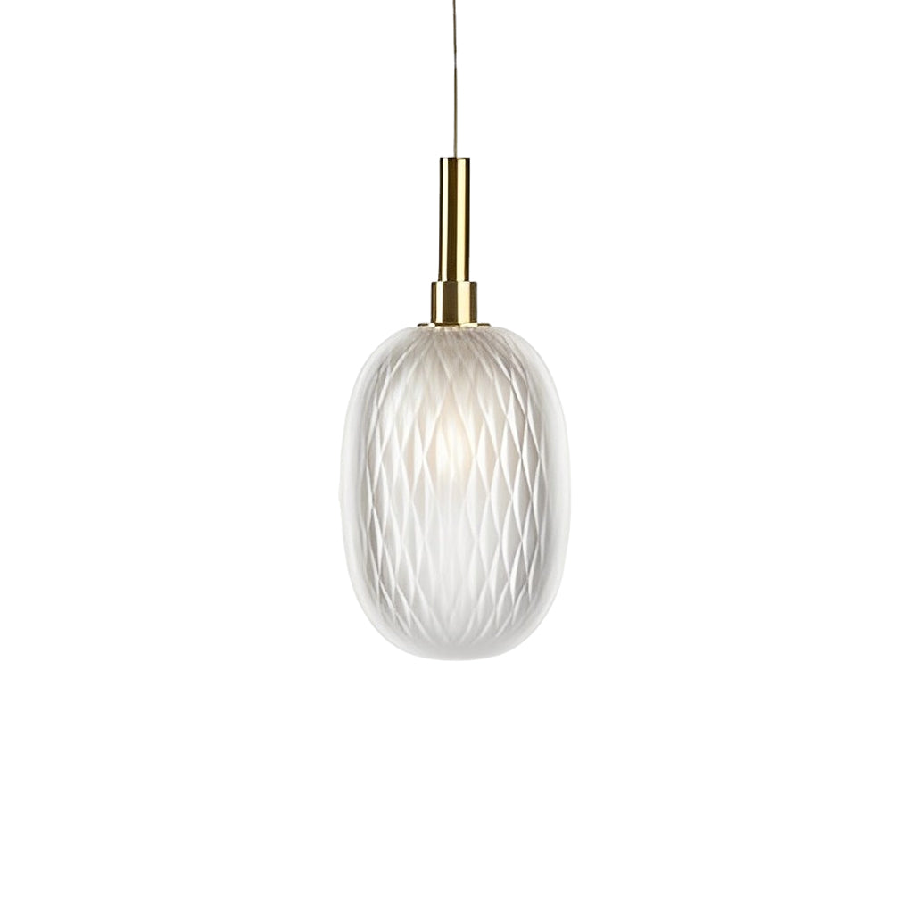 Luxury Glass Lantern Pendant Light Post Modern Iron Chandelier for Home Decor