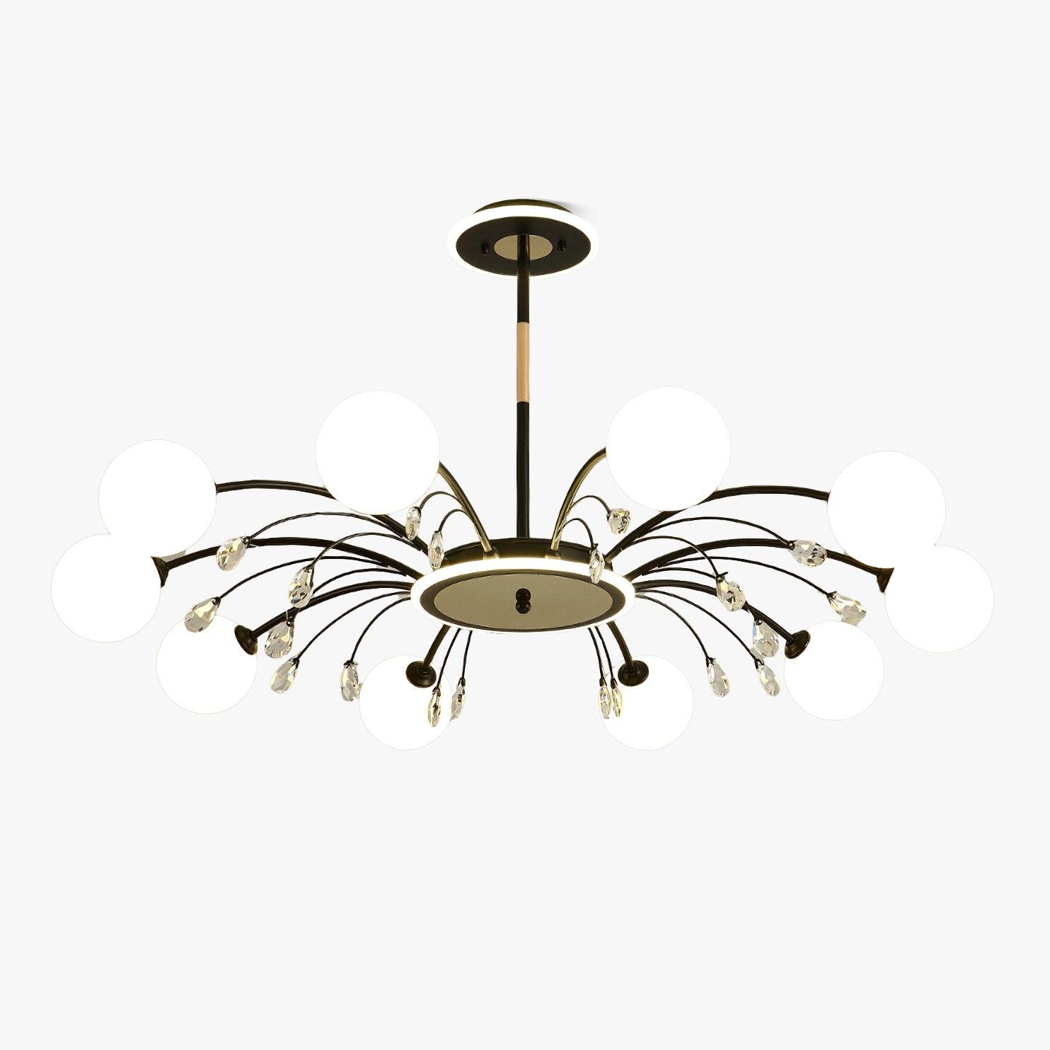 Luxury Glass Raindrop Chandelier Elegant Modern Ceiling Pendant Light Fixture