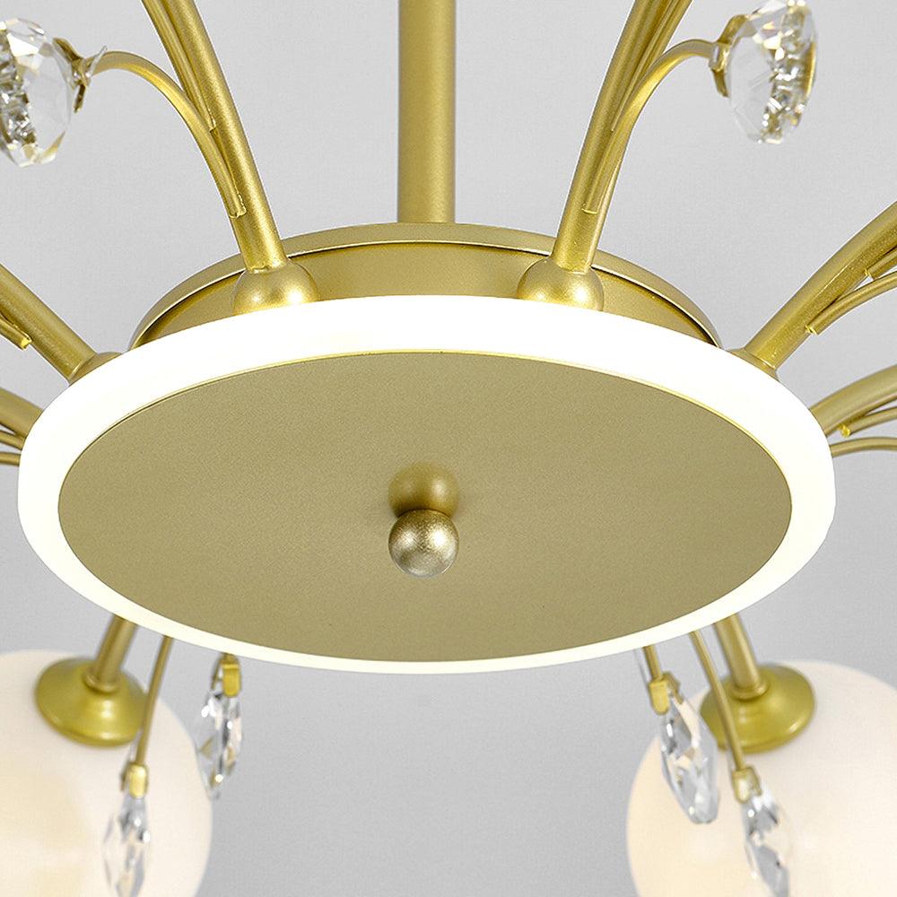 Luxury Glass Raindrop Chandelier Elegant Modern Ceiling Pendant Light Fixture