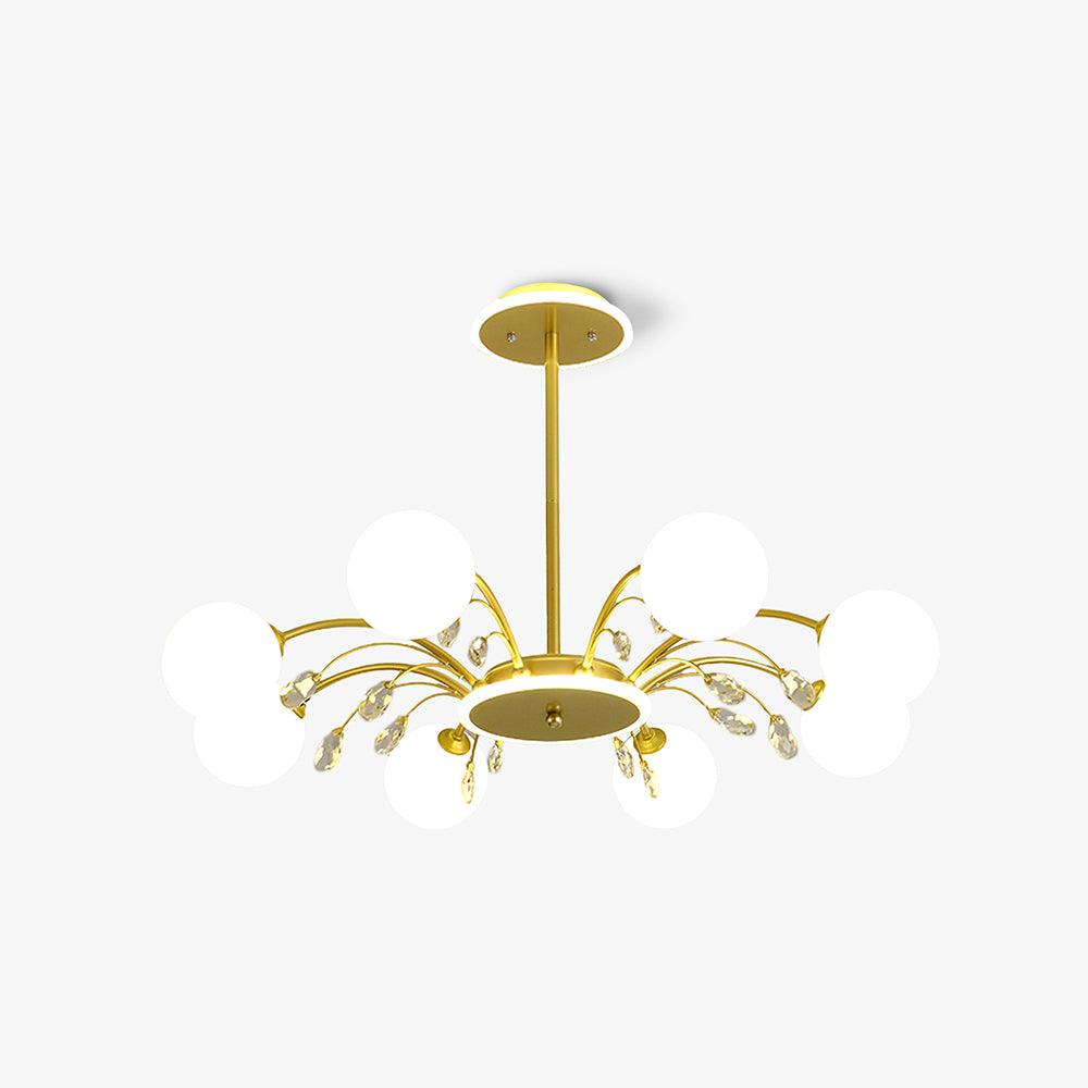 Luxury Glass Raindrop Chandelier Elegant Modern Ceiling Pendant Light Fixture