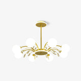 Luxury Glass Raindrop Chandelier Elegant Modern Ceiling Pendant Light Fixture