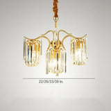 Luxury Gold Copper Crystal Chandelier LED Modern Glass Pendant Light for Living Room Dining Room